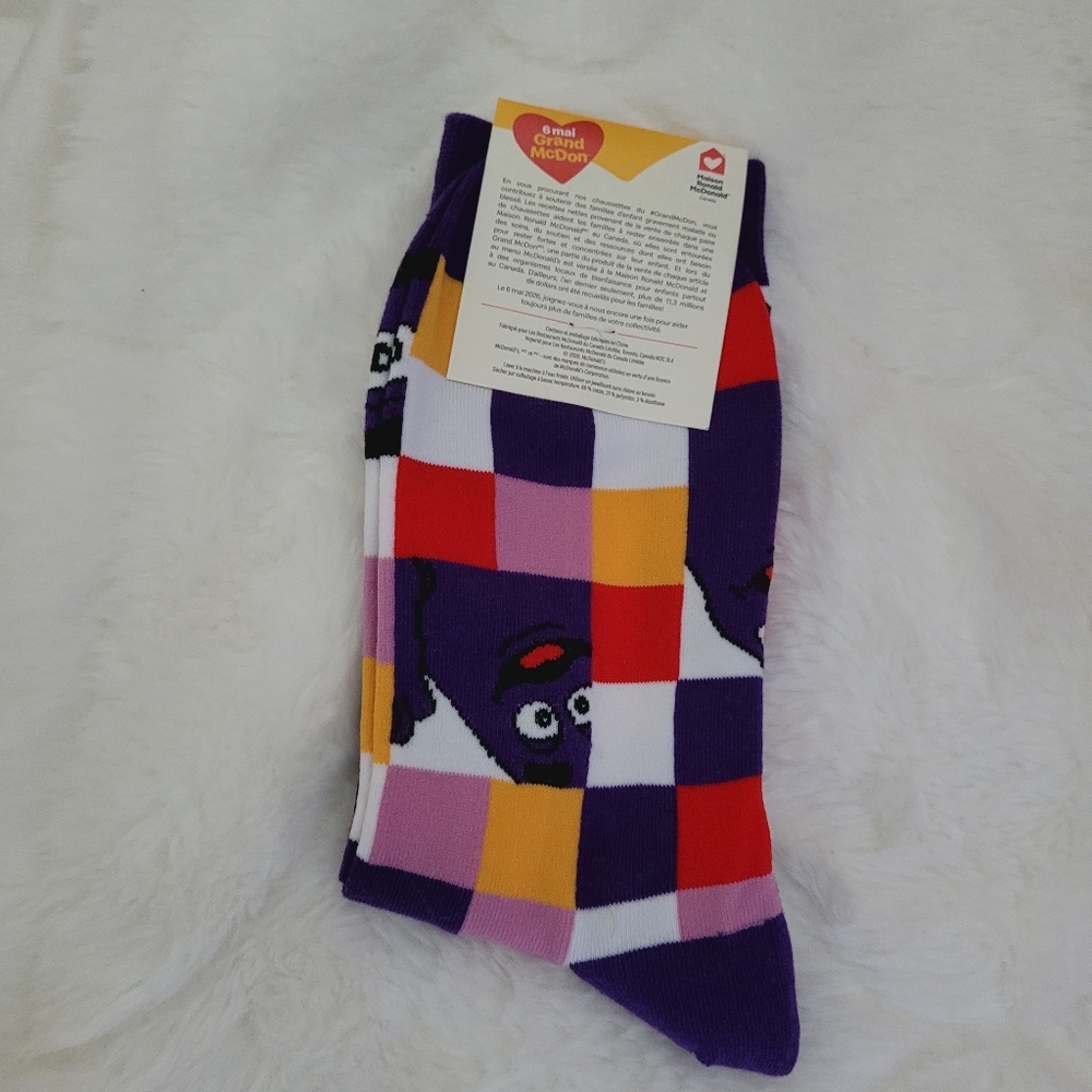 McDonald's 2026 Mchappy Day   Checkered Novelty Socks